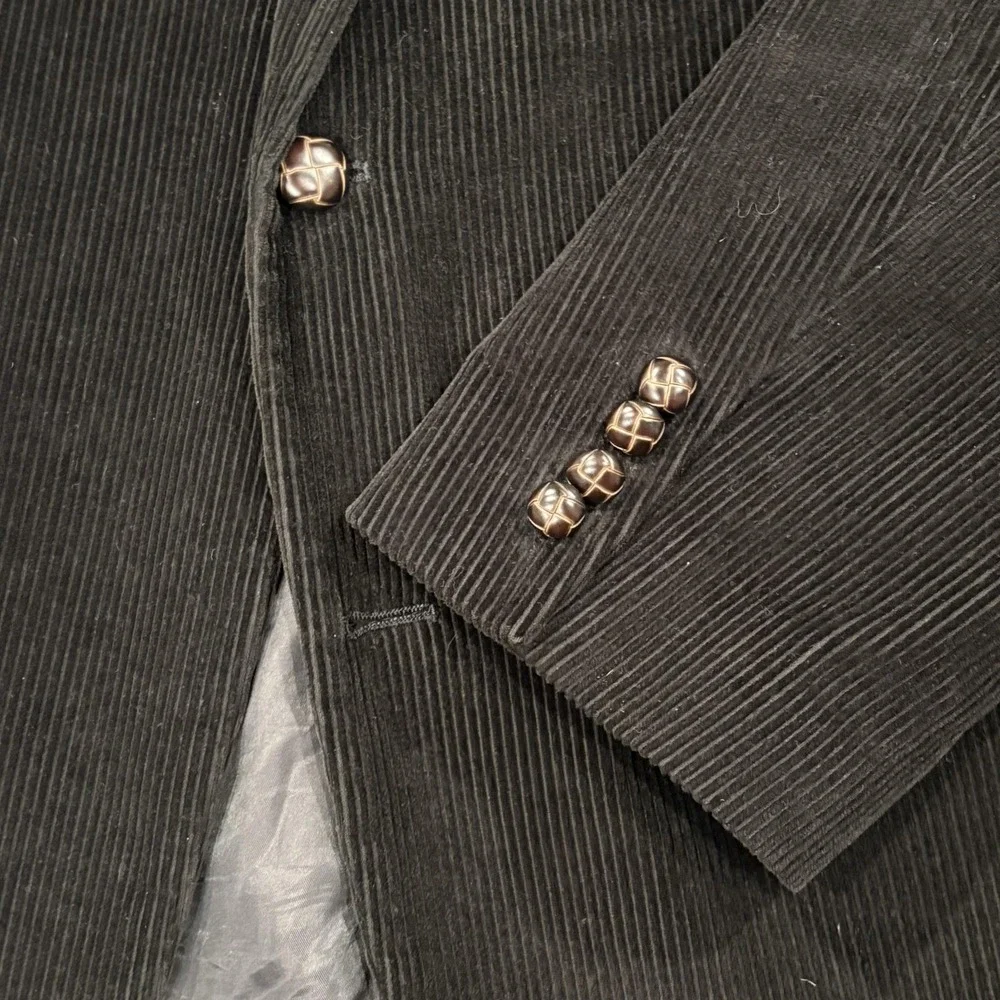 Lauren Ralph Lauren Blazer Mens 42‎ Brown Corduroy Collared Lined Pockets